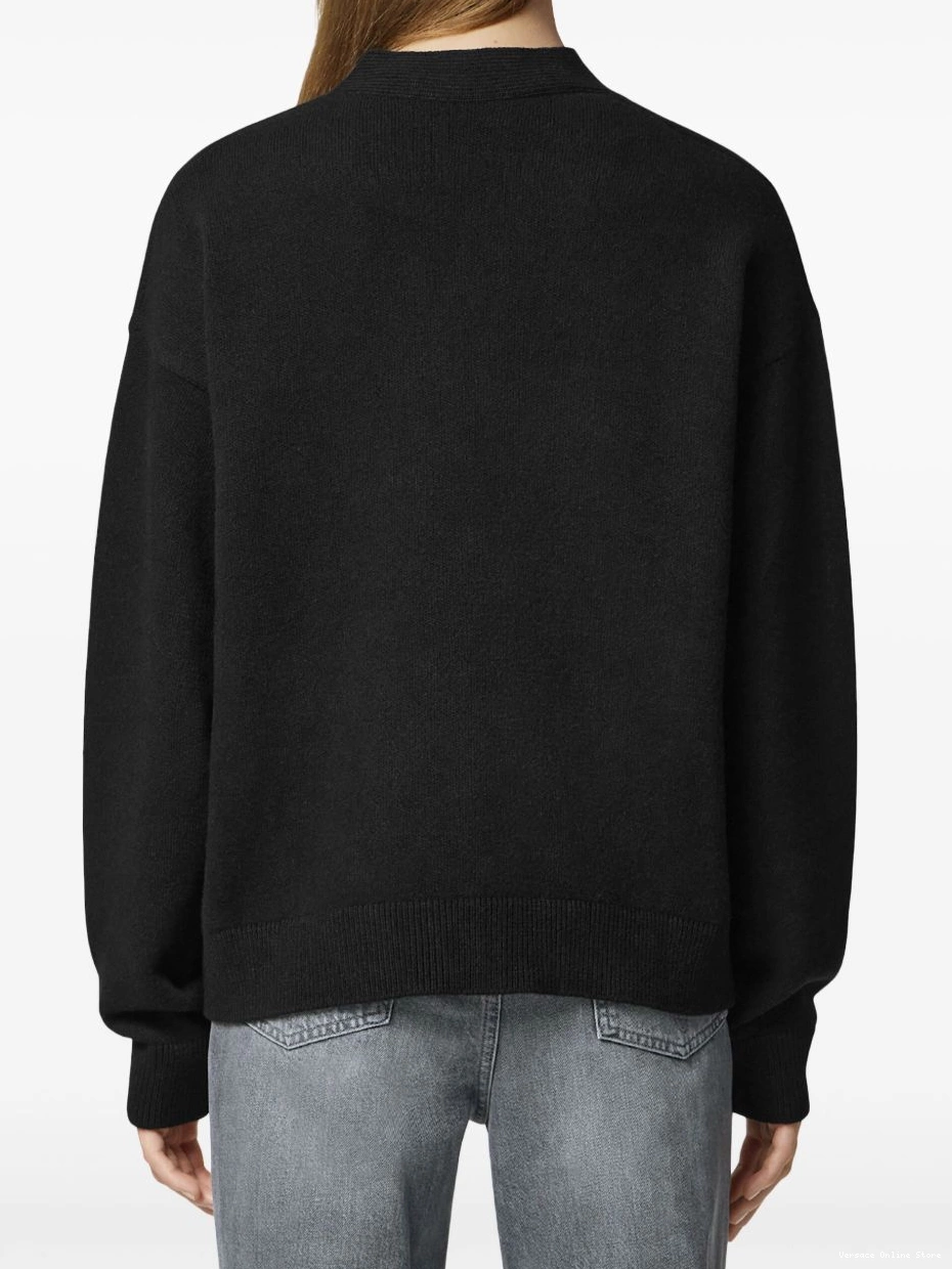 Affordable Versace cardigan Medusa-plaque V-neck Women 0707